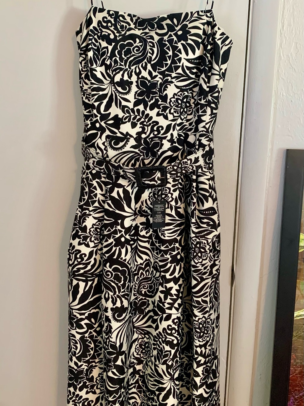 LAUREN Ralph Lauren Cream Dress with Black Pattern NWT